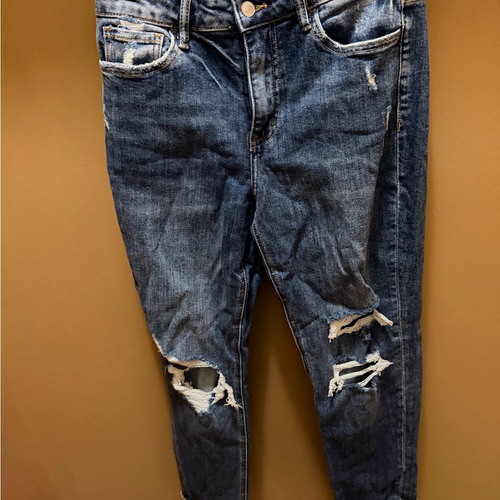 Dark Blue Distressed Women’s Jeans